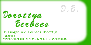 dorottya berbecs business card